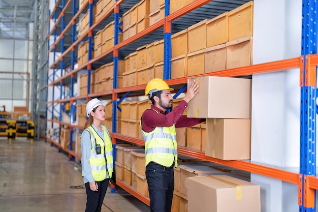 Groep arbeider in de pakhuisfabriek
