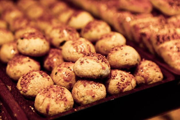 Groep geassorteerde koekjes Chocolate chip havermout rozijnen witte chocolade