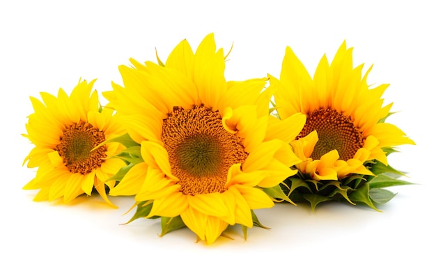 Groep gele heldere mooie zonnebloembloemen