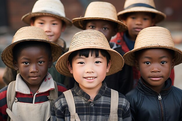 groep kinderen van verschillende culturen en nationaliteiten gelijkheid tolerantie en discriminatie