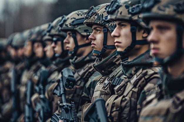 Groep soldaten in militair uniform.