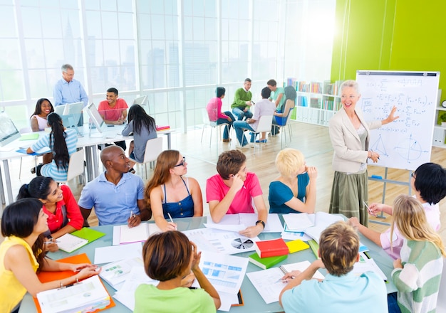 Groep student in de klas