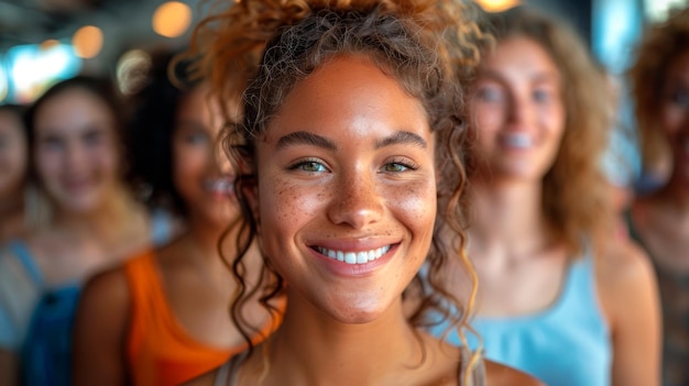 Groep vrouwen die samen staan Generatieve AI