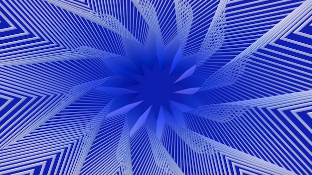 Groep witte stervormen Blauwe achtergrond Abstracte illustratie 3d render