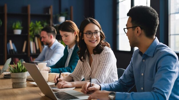 Groep zakenlieden die op kantoor werken