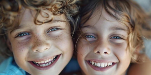 Foto groepsportret van kinderen generatieve ai