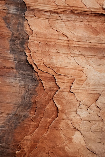 Grof geërodeerd oppervlak van een zandstenen rots