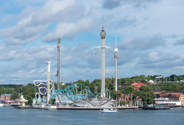 Photo grona lund amusement park in stockholm