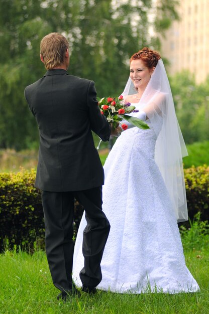 groom and bride portrait