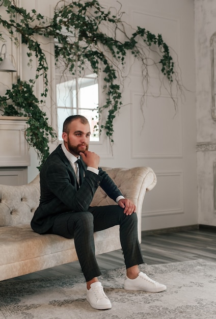 the groom is waiting for the bride