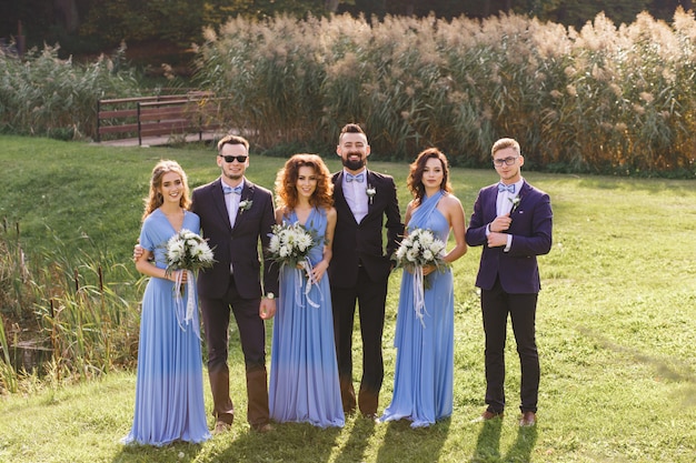 Groomsmen and bridesmaids