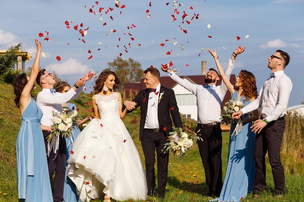 Groomsmen and bridesmaids