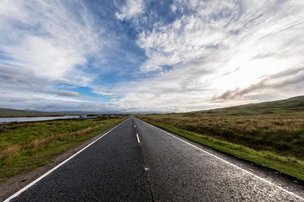 Groot-Brittannië, Schotland, Schotse Hooglanden, Glencoe, Rannoch Moor, weg A82 bij Lochan na H'Achlaise