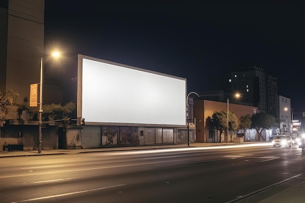 groot reclamebord met lege ruimte op straat 3d