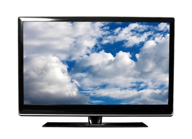 groot tv-scherm geïsoleerd op wit