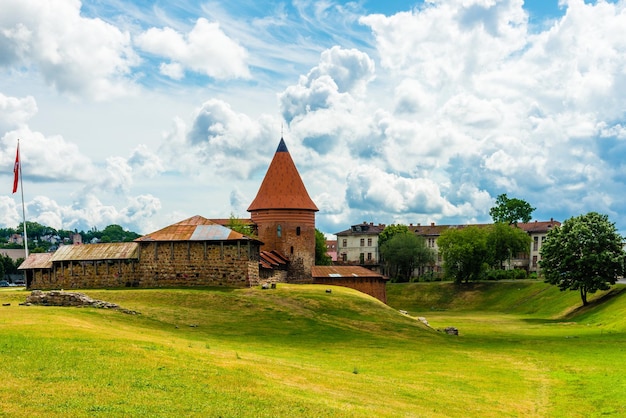 Groothoekbeeld van Kaunas Castle