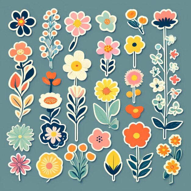 Photo groovy cartoon stickers