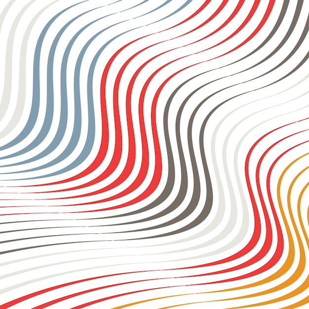 Groovy Colorful Wavy Lines Background