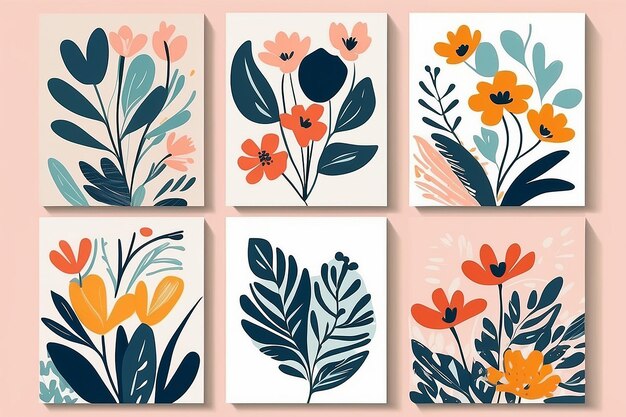 Photo groovy flora matisse minimalism for modern wall art