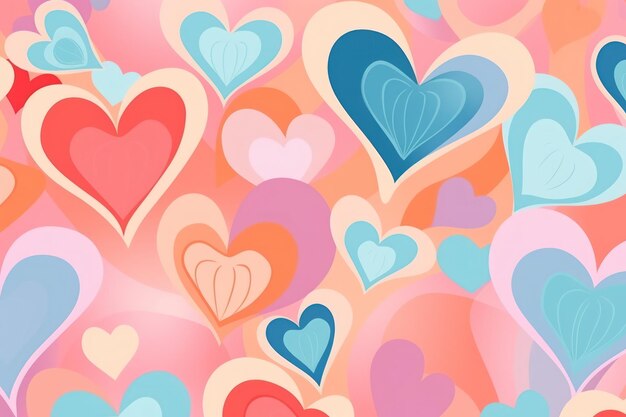 Groovy mooie achtergronden Gelukkige Valentijnsdag kaart