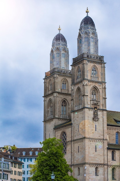 Grossmunster, Romanesque Cathedral in Zurich 