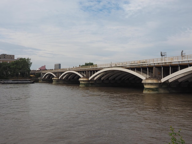 Grosvenor Bridge over river Thames in London