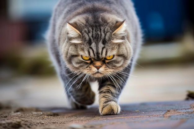 Grote BigEyed Cat gericht op doel