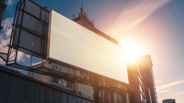 Grote blanke billboard stedelijk landschap