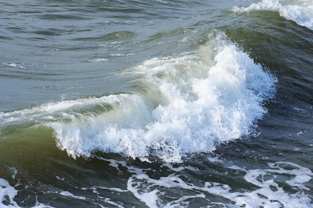 Grote golfbreking op zee op de kustlijn