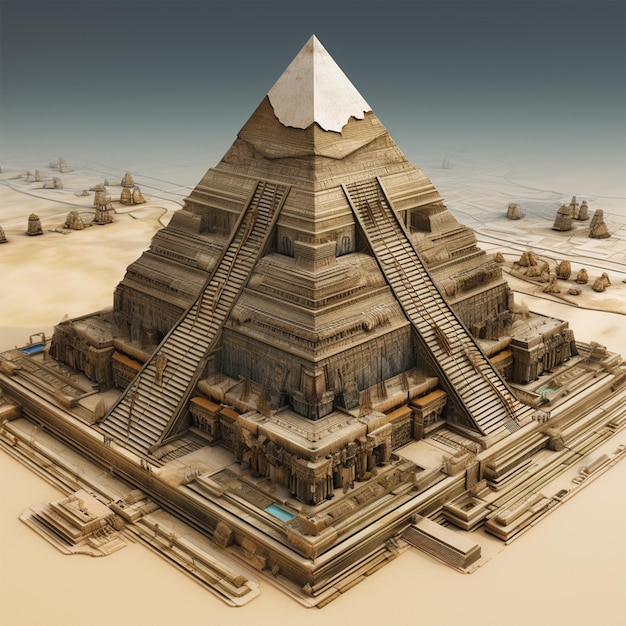 Foto grote piramides van gizeh