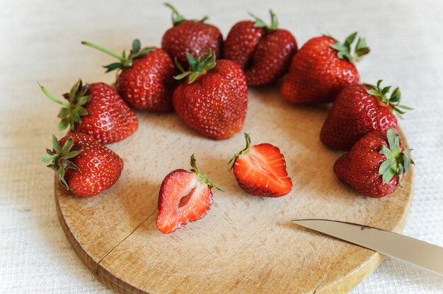 Grote rijpe aardbeien