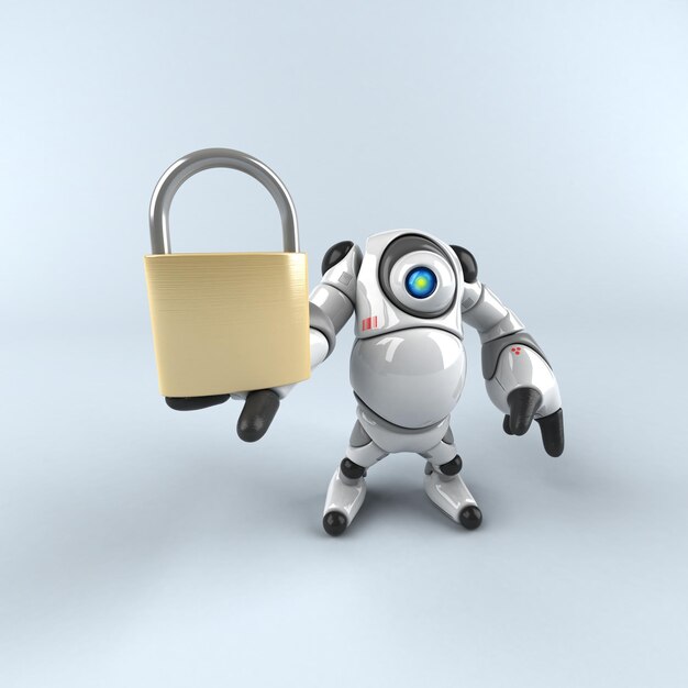 Grote robot 3D illustratie