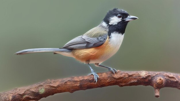 Foto grote tieten op de tak parus major