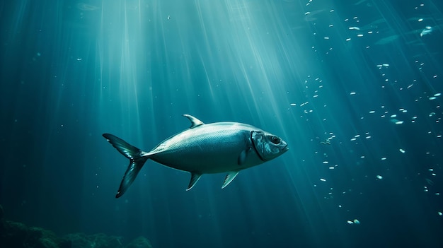 Grote vissen zwemmen in de oceaan