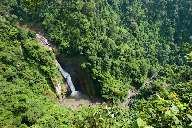 Grote waterval in het regenwoud, Thailand