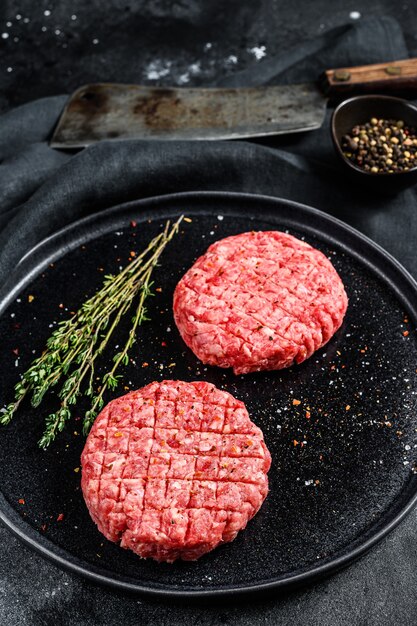 Ground beef patties with spices