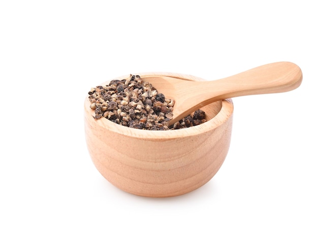 Ground black pepper isolated on a white background