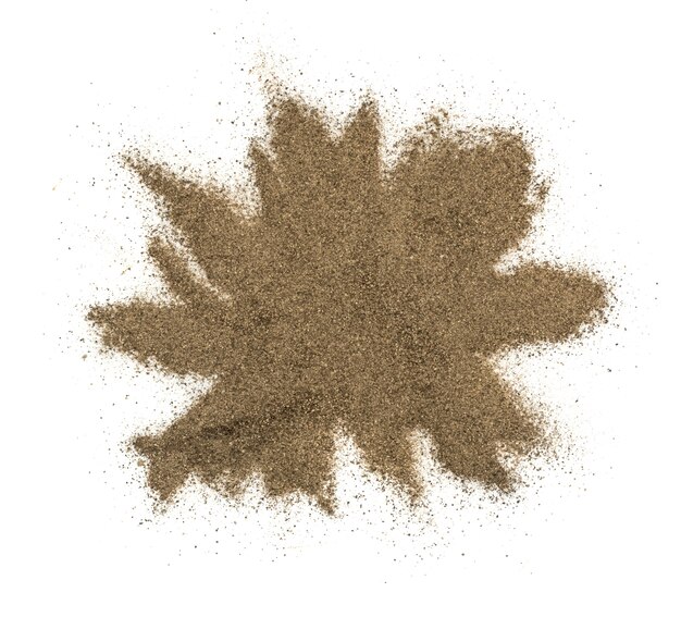 Ground Black Pepper Isolated