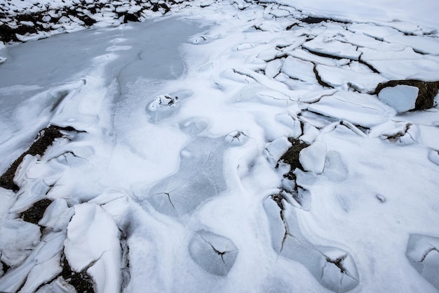 Ground on glacier is explosion and broken