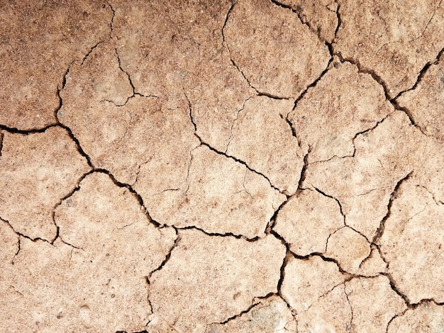 Il terreno presenta crepe nella vista dall'alto per lo sfondo