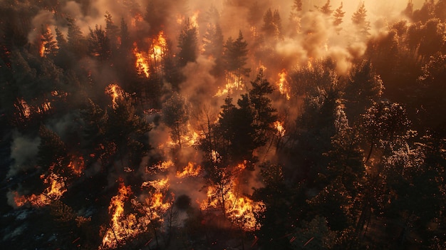 Ground Inferno Spreading Forest Fire