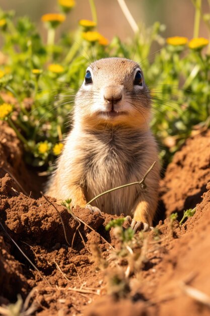 Ground squirrel in the wild