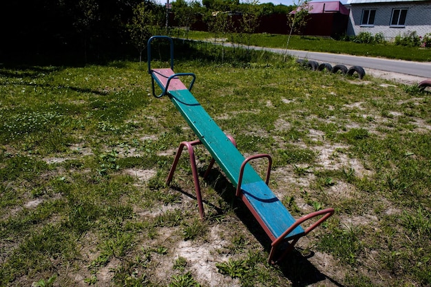 Ground swings for children on the Playground