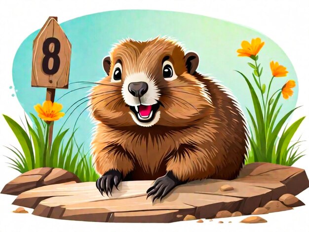 Photo groundhog day illustration