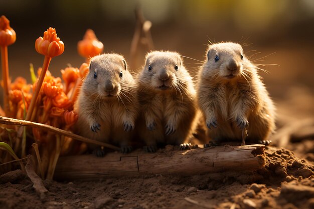 Photo groundhog harmony natures calendar revealed groundhog day photo