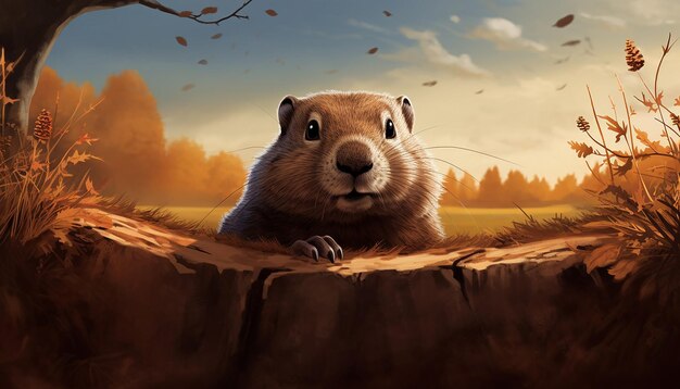 Groundhog illustration