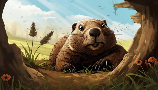 Groundhog illustration