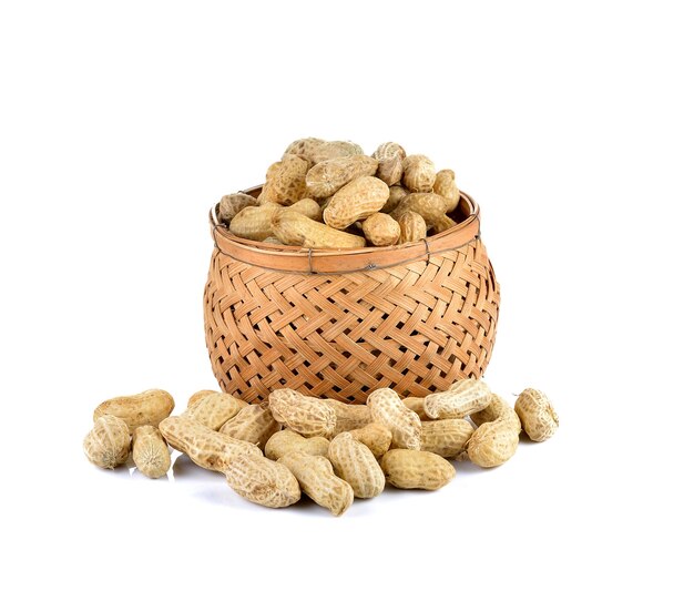 Groundnuts on white wall