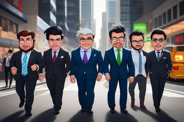 Photo a group of abradable businessmen