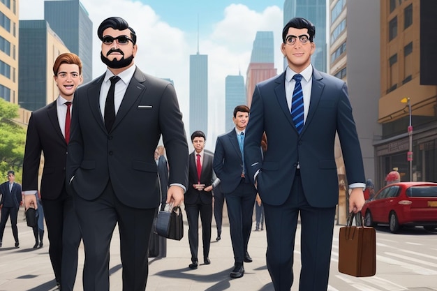 Photo a group of abradable businessmen